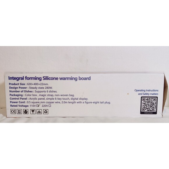 Portable Electric Silicone Food Warming Mat with Child safety Lock, Color Blue - Picture 6 of 16